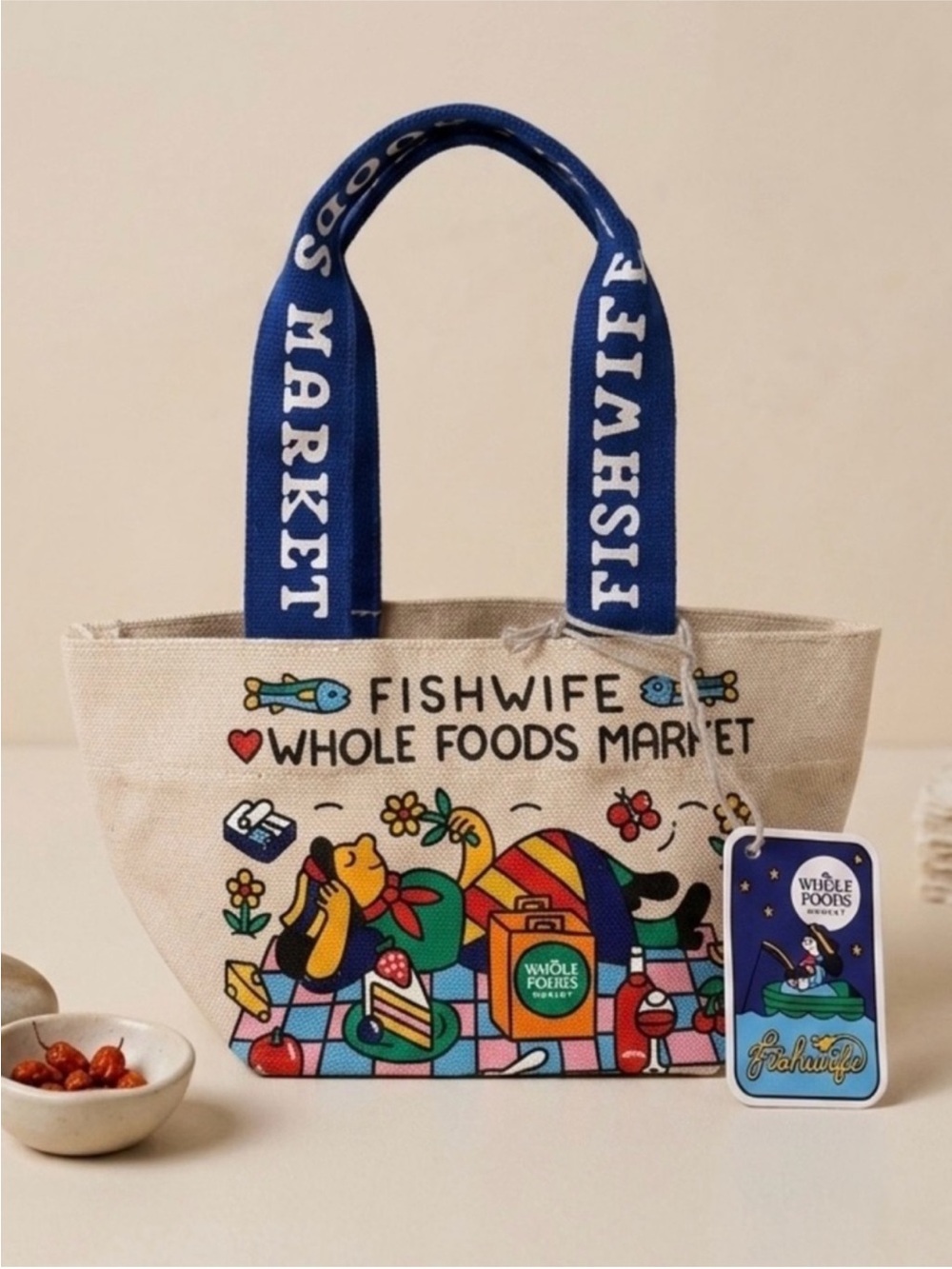 Fishwife Whole Foods s/xs tote bag